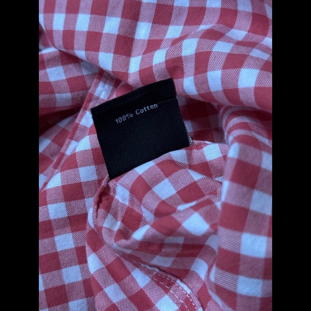 Todd Snyder Shirt Small Mens Red Long Sleeve Collared Plaid Gingham Oxford - Picture 7 of 7